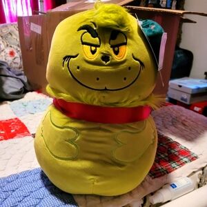 Green Grinch Plush Toy W/ Blanket